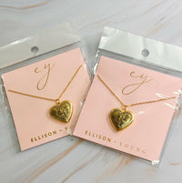 Nostalgic Heart Initial Open Locket Necklace.