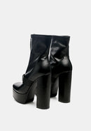 Boomer Chunky High Block Heel Boots