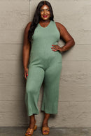 HEYSON Don't Get It Twisted Full Size Rib Knit Jumpsuit.