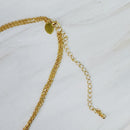 Bezel Crystals Layered Chain Necklace.