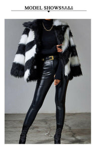 Faux Fur Coat Luxury Fur Coat Artificial Fur Jackets Women Coat Plush Over Coats.