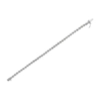 .925 Sterling Silver 1/2 Cttw Miracle Set Diamond Milgrain Style Link Bracelet (I-J, I3-Promo) - Size 7.25".