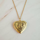 Nostalgic Heart Initial Open Locket Necklace.