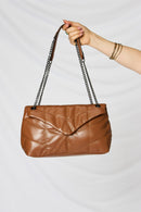 SHOMICO PU Leather Chain Handbag.