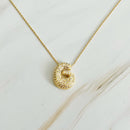 Crystal Bubble Initial Necklace.