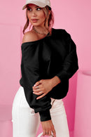 Bow Cutout Round Neck Long Sleeve Sweatshirt.