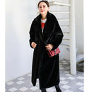 Female Winter Plush Thick Warm Loose Women Faux Rabbit Fur Coat.