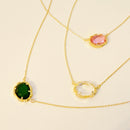 Clustered Glass Jewel Necklace.