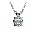 IGI Certified 2.00 CTW Prong Set Round Lab Grown Solitaire Diamond Pendant (G-Vs) in 14K White or Yellow Gold.