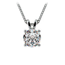 1.50 Ctw Prong Set Round Lab Grown Diamond Pendant in White /Yellow Gold G-Vs.