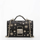 The Hollywood Studded Leather Crossbody Black.