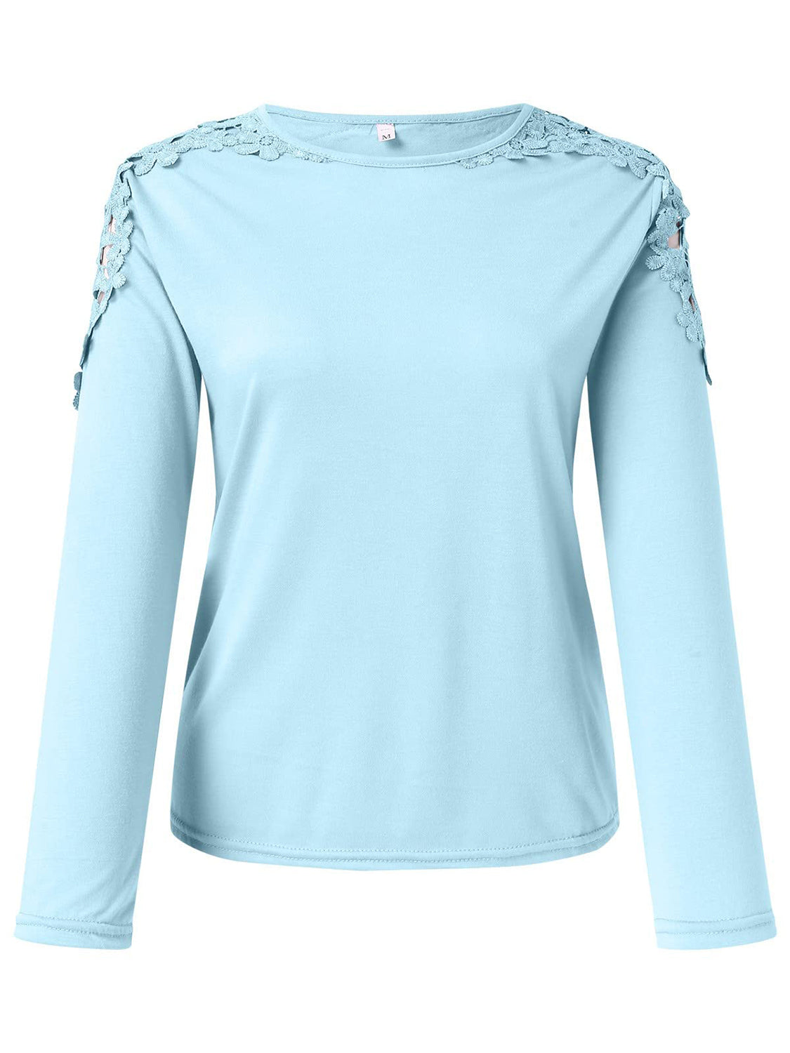 Full Size Cutout Round Neck Long Sleeve T-Shirt.