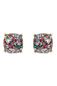 Ae0333-Glitter Epoxy Stud Earrings.