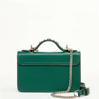 The Hollywood Studded Leather Crossbody Bag Evergreen.