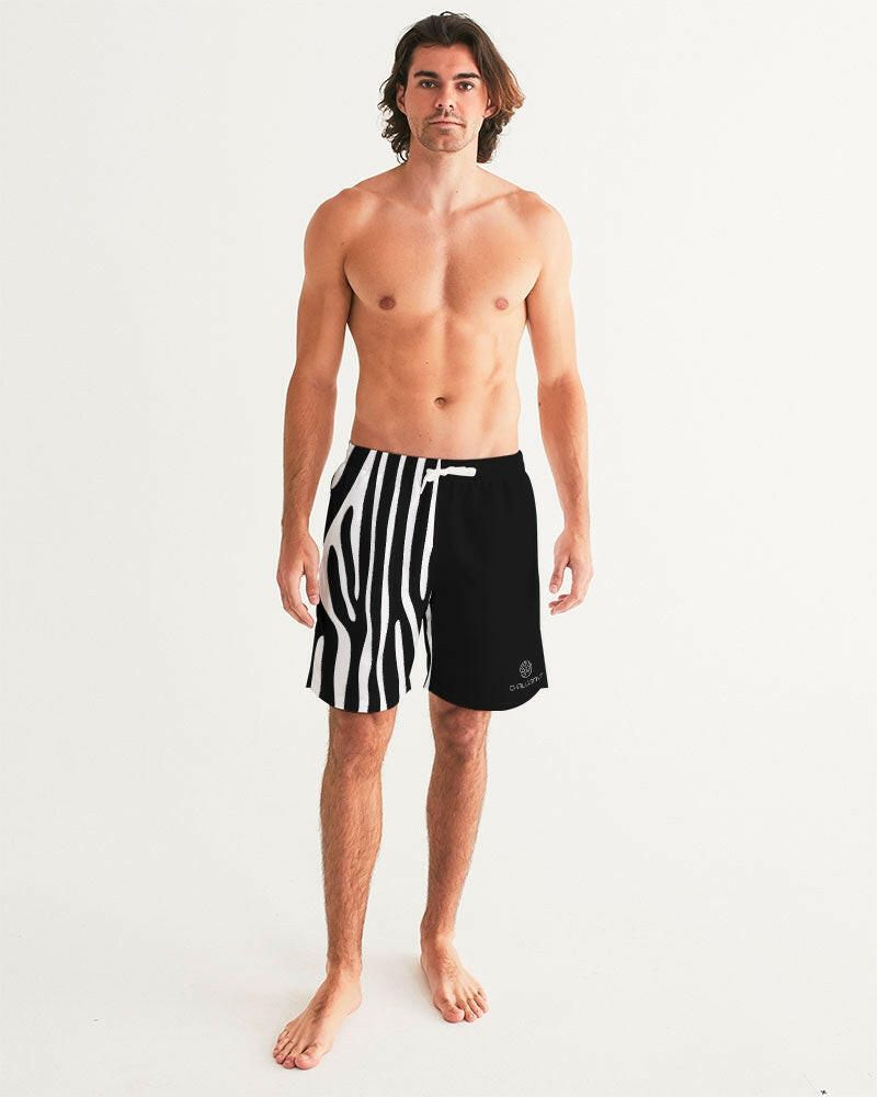 Graphic Zebra 7" Classic Men Swim Trunk