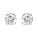 AGS Certified 14K White Gold 1.0 Cttw 4-Prong Set Brilliant Round-Cut Solitaire Diamond Push Back Stud Earrings (G-H Col