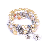 Butterfly Pearl Classy Stackable Bracelet