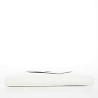 Angelica White Leather Clutch Bag.