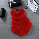 Faux Fur Sleeveless Vest Winter Thick Coats Women New Fashion Casual Jacket.