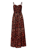 Leopard Sweetheart Neck Cami Dress