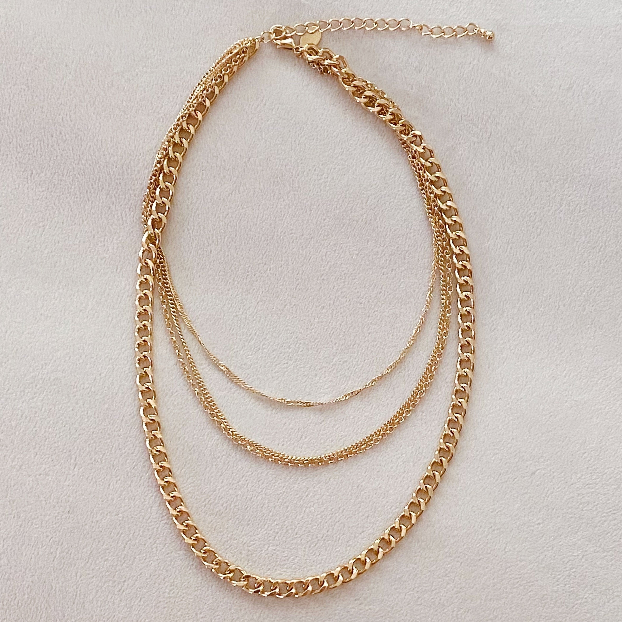 Quad Squad Chain Link Necklace.