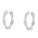 Sterling-Silver Diamond Hoop Earring (0.75 Cttw, I-J Color, I2-I3 Clarity).