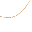 10K Gold 0.5 Mm Slender & Dainty Fine Rope Chain Necklace.