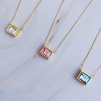 Sweet Square Pendant Necklace.