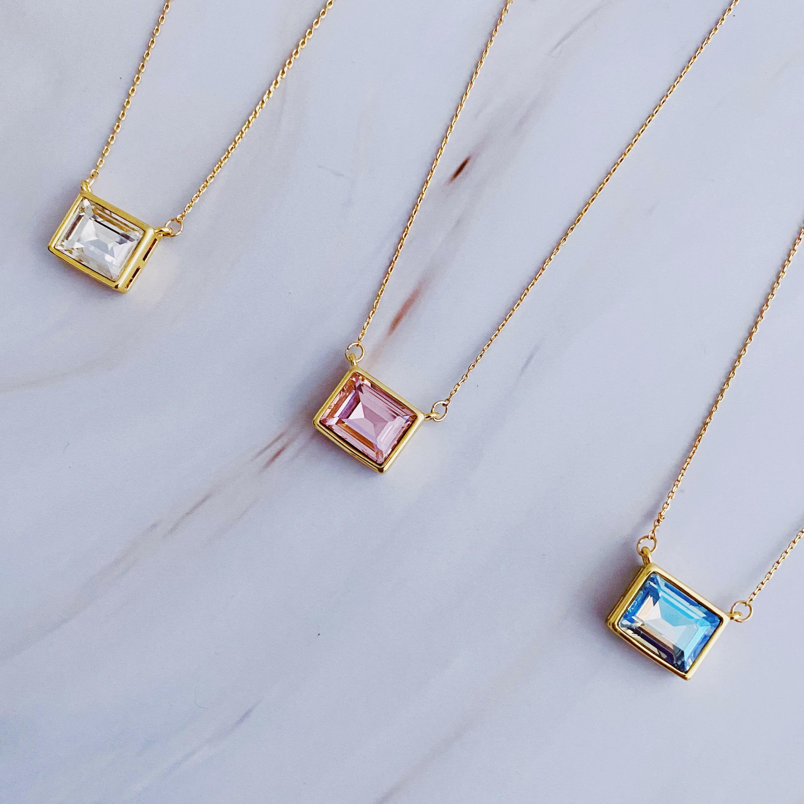 Sweet Square Pendant Necklace.