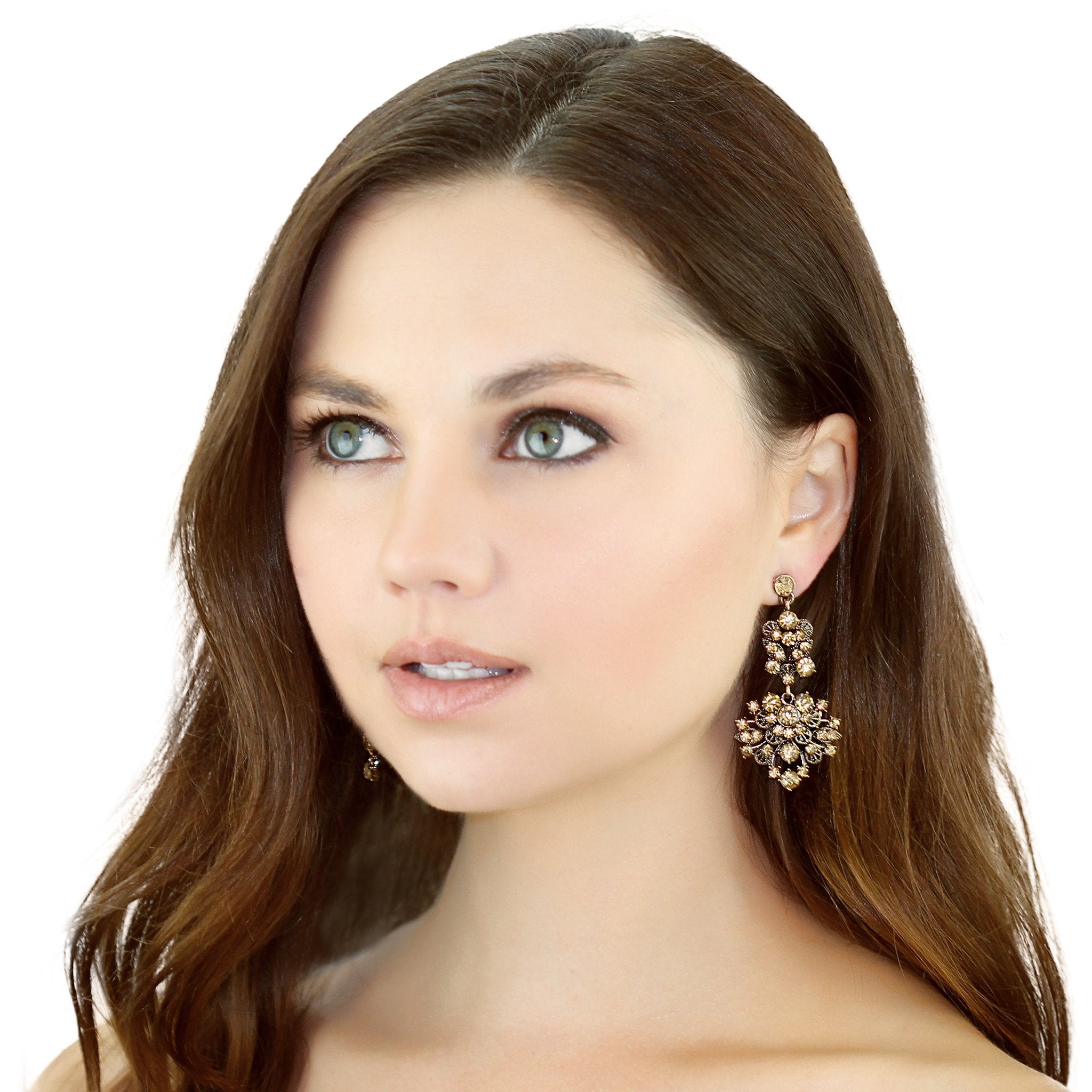 Floral Gem Earrings