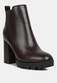 Bolt Block Heeled Chelsea Boots by Ruw.