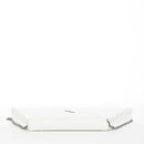 Angelica White Leather Clutch Bag.