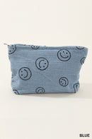 Zenana Corduroy Smile Clutch Bag.