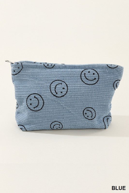 Zenana Corduroy Smile Clutch Bag.