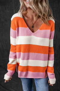 Laylani Stripe Casual Sweater.