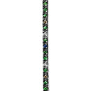 18K White Gold 3/8 Cttw Diamond With Blue Sapphire and Green Tsavorite Gemstone Multi-Colored Tennis Bracelet (Brown And.