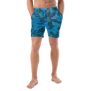 Men's Ocean Camo Recycled Mid-Length UPF 50+ Swim Shorts.