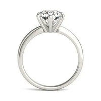 2 CTW Round Lab Grown Diamond Six Prong Solitaire Engagement Ring - G-Vs Clarity, IGI Certified, 14K White Gold.