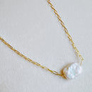 Hannah Baroque Pearl Chain Necklace.