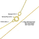 10K Gold 0.5 Mm Slender & Dainty Fine Rope Chain Necklace.