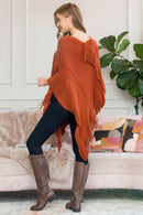 Asymmetric Fringe Poncho.