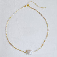 Hannah Baroque Pearl Chain Necklace.