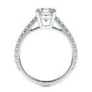 Round Brilliant Lab Grown Diamond Engagement Ring (F/Vs) in 14K White Gold - Choice of 1ctw or 2ctw.