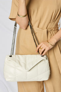 SHOMICO PU Leather Chain Handbag.