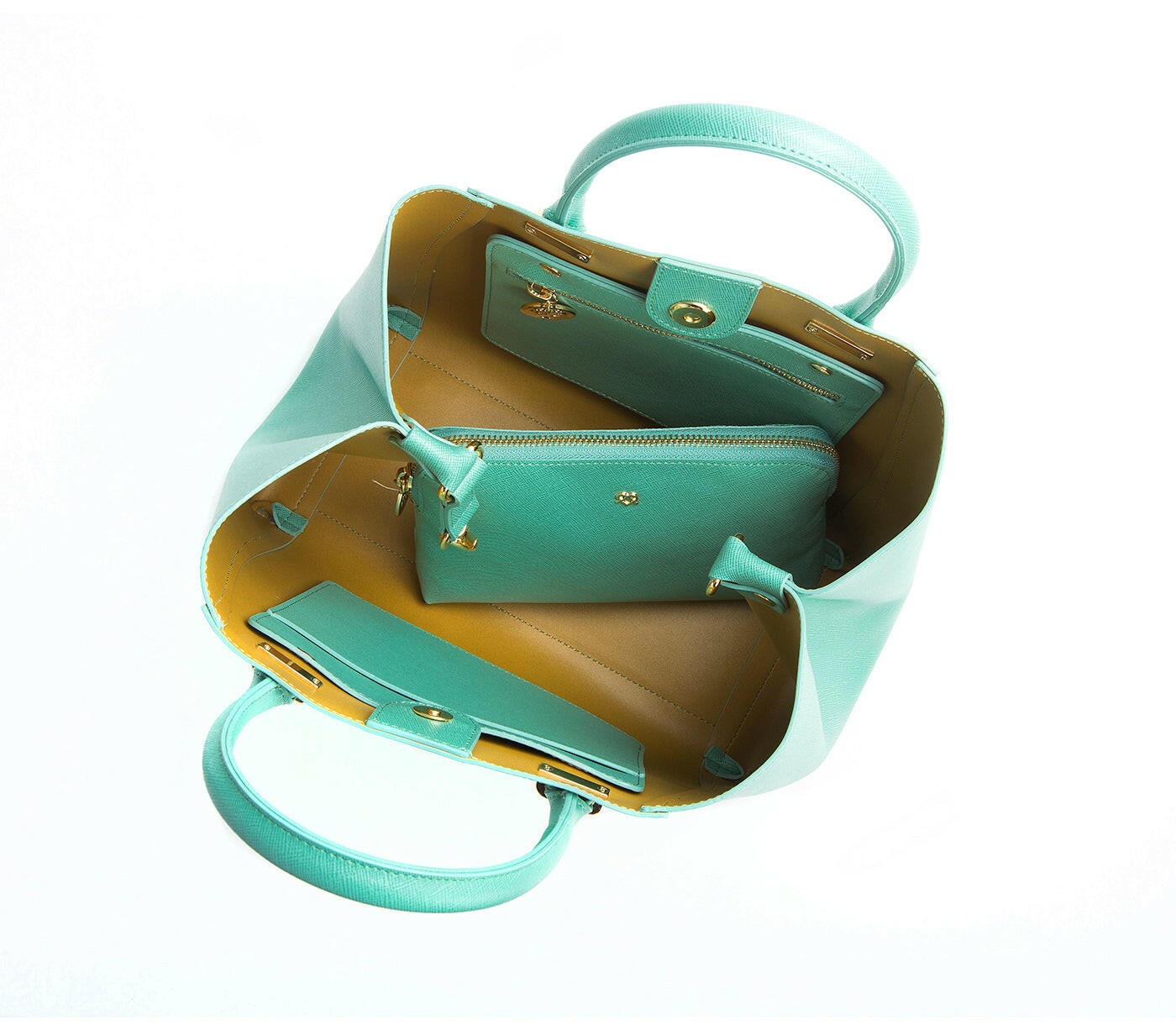 Jane - Tiffany Blue Vegan Leather Satchel.