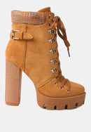 Birch Block Heeled Ankle Boots.