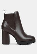 Bolt Block Heeled Chelsea Boots by Ruw.