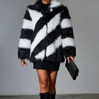 Faux Fur Coat Luxury Fur Coat Artificial Fur Jackets Women Coat Plush Over Coats.