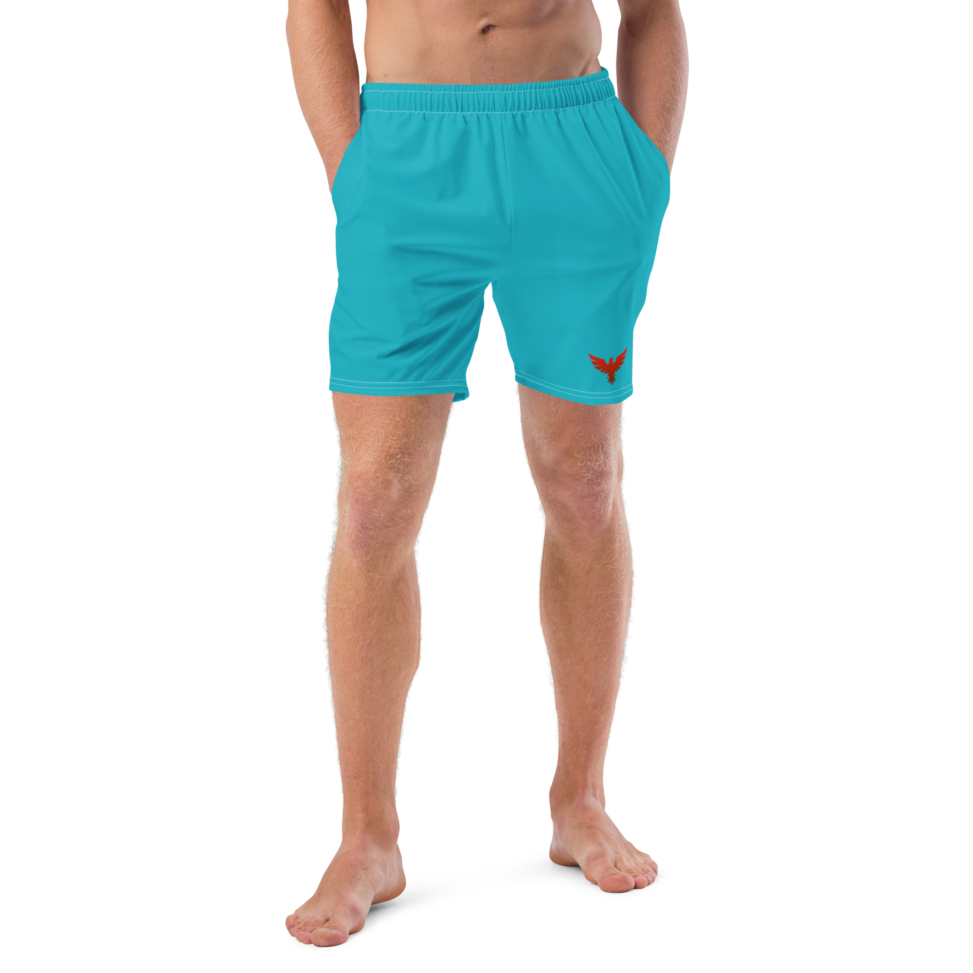 Men's Classic Teal Recycled Mid-Length UPF 50+ Swim Shorts