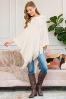 Asymmetric Fringe Poncho.